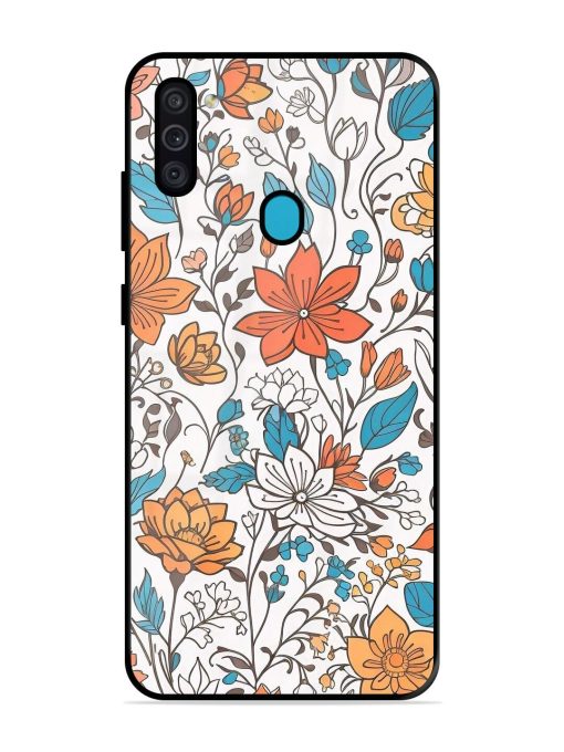 Floral Symphony Glossy Soft Edge Case for Samsung Galaxy M11