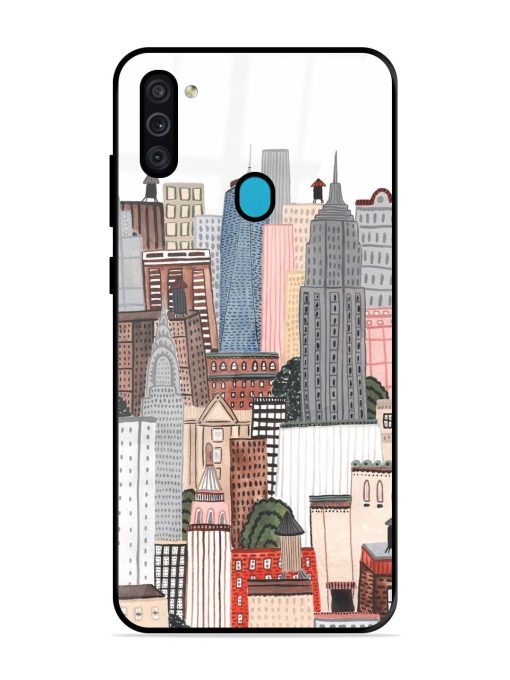 Cityscape Dreams Glossy Soft Edge Case for Samsung Galaxy M11 Chachhi