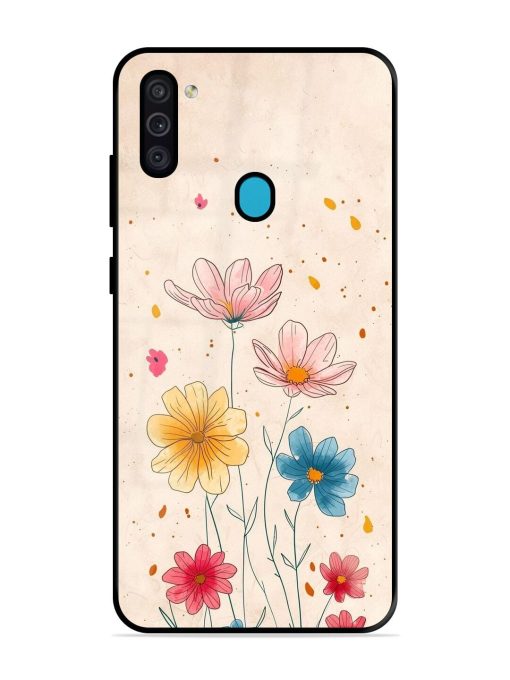 Delicate Bloom Glossy Soft Edge Case for Samsung Galaxy M11 Chachhi