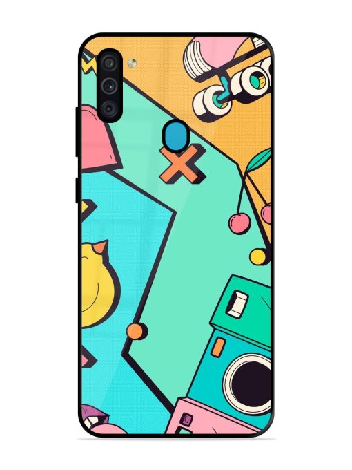 Retro Remix Glossy Soft Edge Case for Samsung Galaxy M11 Chachhi