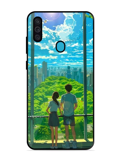 Cyberpunk Dreamscape Glossy Soft Edge Case for Samsung Galaxy M11 Chachhi