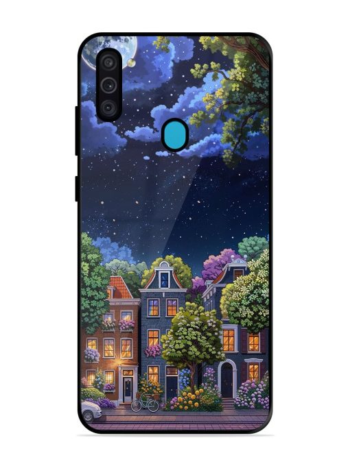 Moonlit Streets Glossy Soft Edge Case for Samsung Galaxy M11 Chachhi