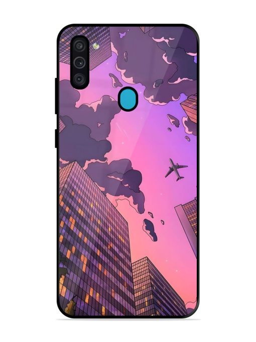 Urban Twilight Glossy Soft Edge Case for Samsung Galaxy M11 Chachhi