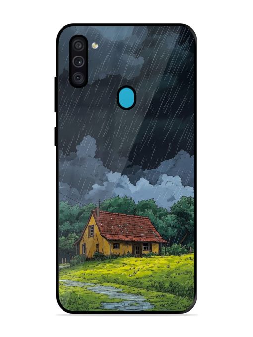 Rainy Day Retreat Glossy Soft Edge Case for Samsung Galaxy M11 Chachhi