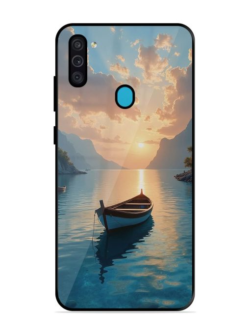 Serene Sunset Glossy Soft Edge Case for Samsung Galaxy M11 Chachhi