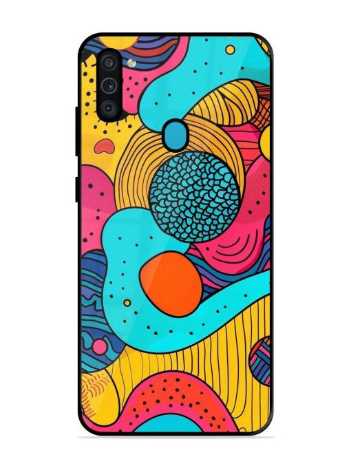 Psychedelic Patterns Glossy Soft Edge Case for Samsung Galaxy M11 Chachhi