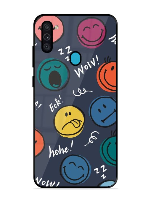 Emoticon Parade Glossy Soft Edge Case for Samsung Galaxy M11 Chachhi