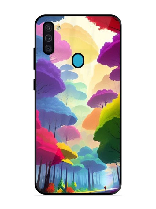 Rainbow Road Glossy Soft Edge Case for Samsung Galaxy M11 Chachhi