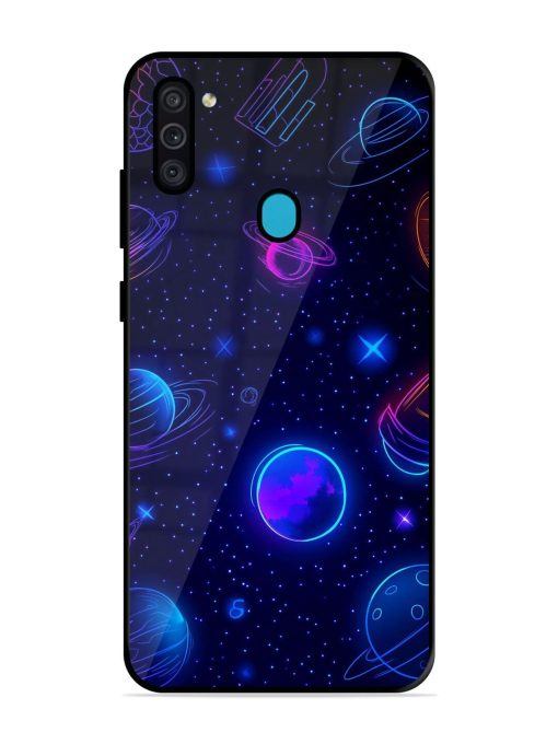 Neon Cosmos Glossy Soft Edge Case for Samsung Galaxy M11 Chachhi