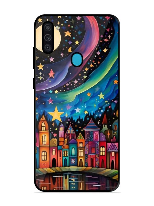 Starlit Village Glossy Soft Edge Case for Samsung Galaxy M11 Chachhi