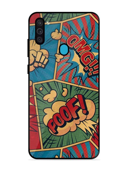 Comic Book Chaos Glossy Soft Edge Case for Samsung Galaxy M11 Chachhi