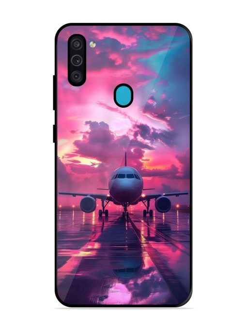 Neon Runway Glossy Soft Edge Case for Samsung Galaxy M11 Chachhi