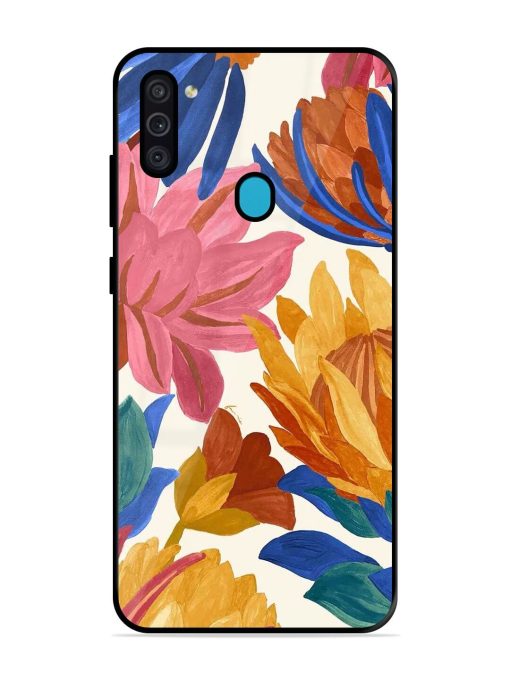 Blooming Tapestry Glossy Soft Edge Case for Samsung Galaxy M11 Chachhi