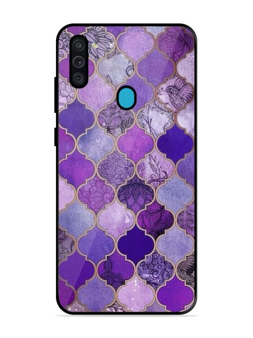 Purple Mosaic Magic Glossy Soft Edge Case for Samsung Galaxy M11 Chachhi