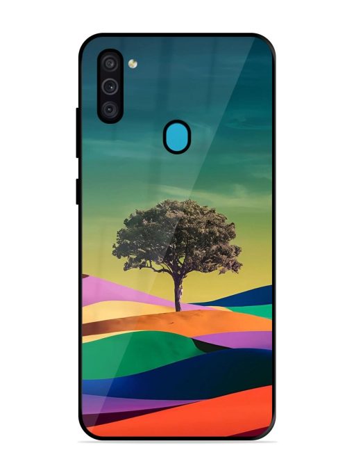 Rainbow'S Lone Sentinel Glossy Soft Edge Case for Samsung Galaxy M11 Chachhi