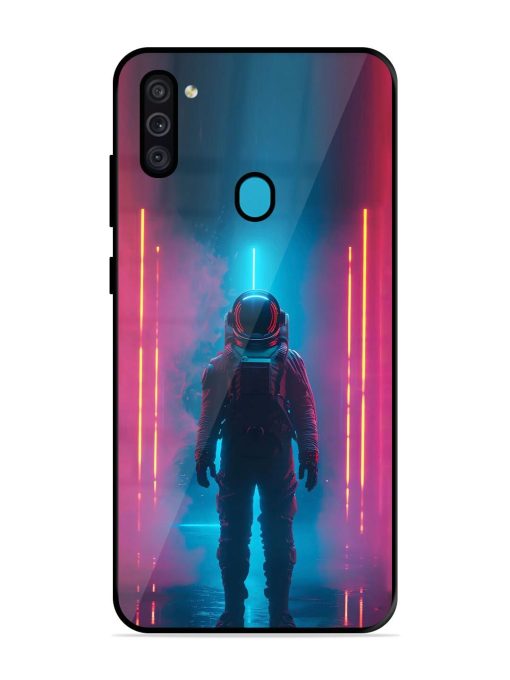 Neon Astronaut Glossy Soft Edge Case for Samsung Galaxy M11 Chachhi