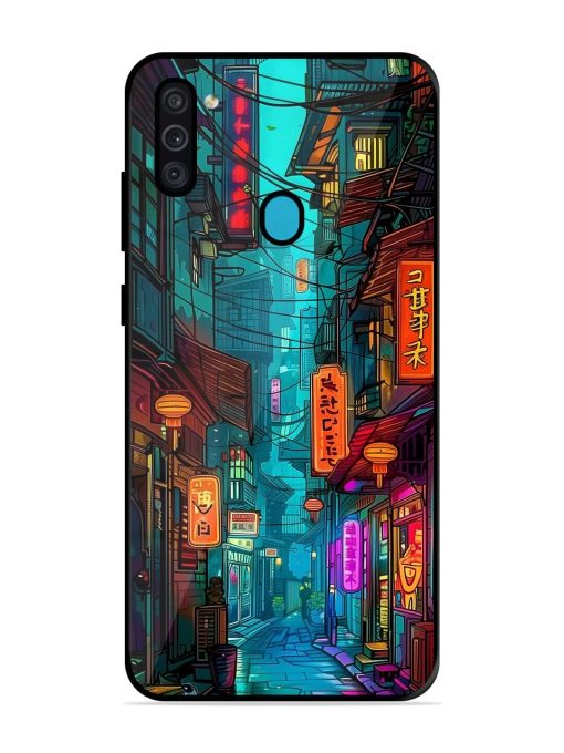 Neon Nightscape Glossy Soft Edge Case for Samsung Galaxy M11 Chachhi