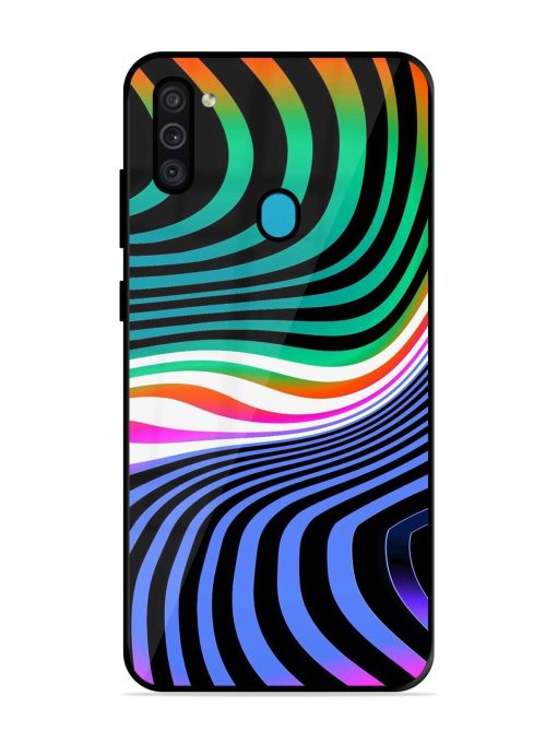 Psychedelic Waves Glossy Soft Edge Case for Samsung Galaxy M11 Chachhi