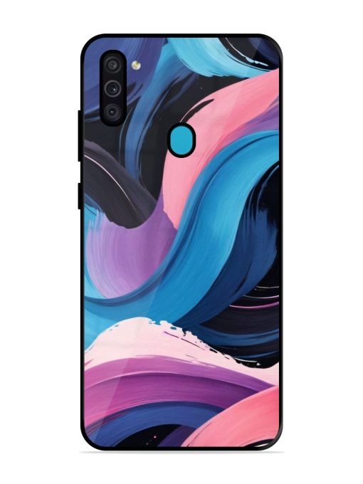 Whimsical Waves Glossy Soft Edge Case for Samsung Galaxy M11 Chachhi