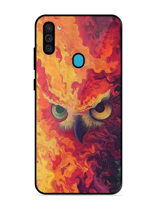 Fiery Owl Glossy Soft Edge Case for Samsung Galaxy M11 Chachhi