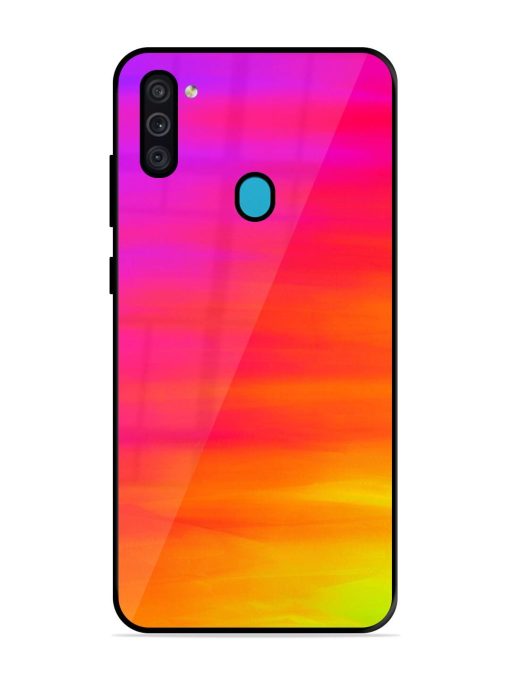 Neon Horizon Glossy Soft Edge Case for Samsung Galaxy M11 Chachhi