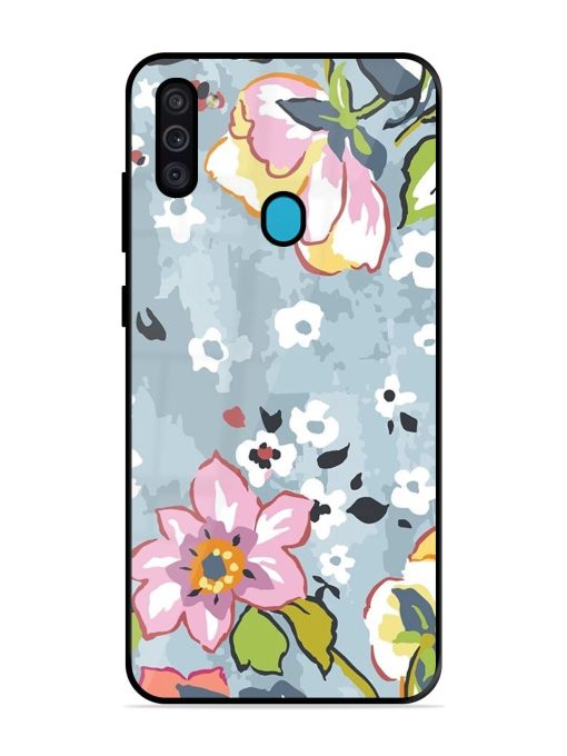 Floral Fantasy Glossy Soft Edge Case for Samsung Galaxy M11 Chachhi