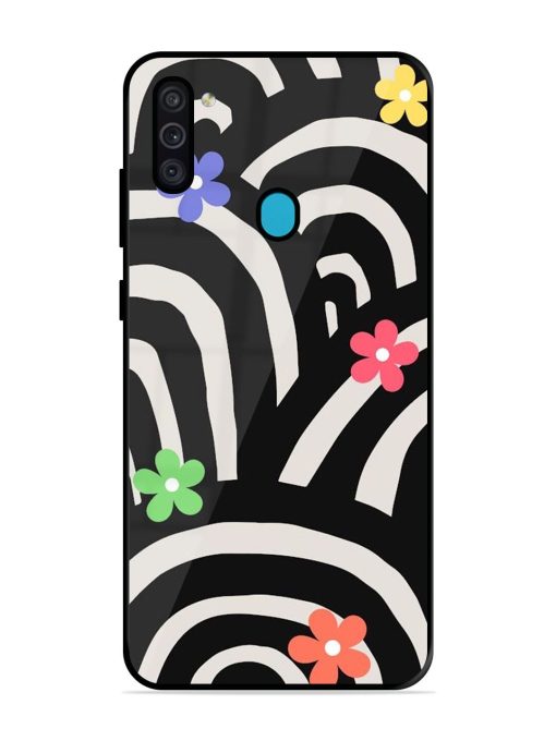 Rainbow Arcs Glossy Soft Edge Case for Samsung Galaxy M11 Chachhi