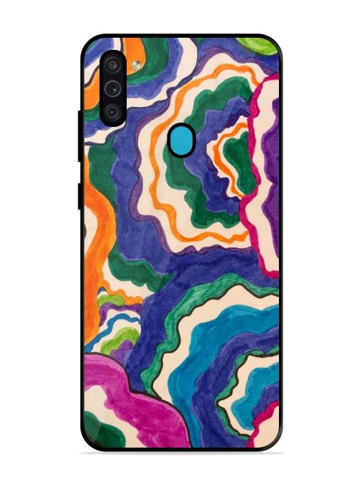 Wavy Wonder Glossy Soft Edge Case for Samsung Galaxy M11 Chachhi