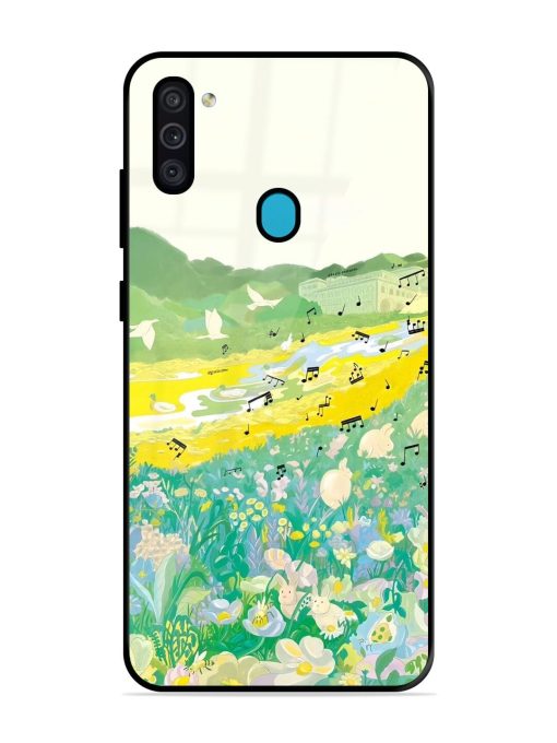 Melody In Bloom Glossy Soft Edge Case for Samsung Galaxy M11 Chachhi