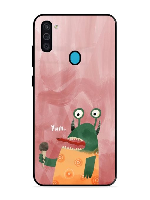 Hungry Monster Glossy Soft Edge Case for Samsung Galaxy M11 Chachhi