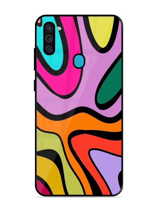 Groovy Swirls Glossy Soft Edge Case for Samsung Galaxy M11 Chachhi