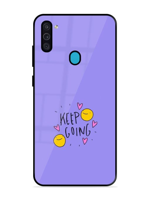 Smiling Through It All Glossy Soft Edge Case for Samsung Galaxy M11 Chachhi