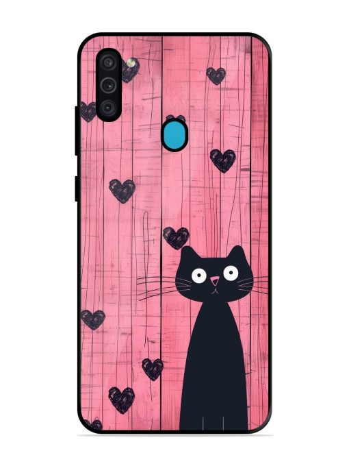 Feline Valentine'S Day Glossy Soft Edge Case for Samsung Galaxy M11 Chachhi