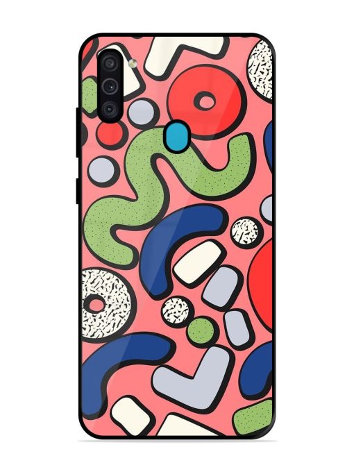 Groovy Geometric Shapes Glossy Soft Edge Case for Samsung Galaxy M11 Chachhi