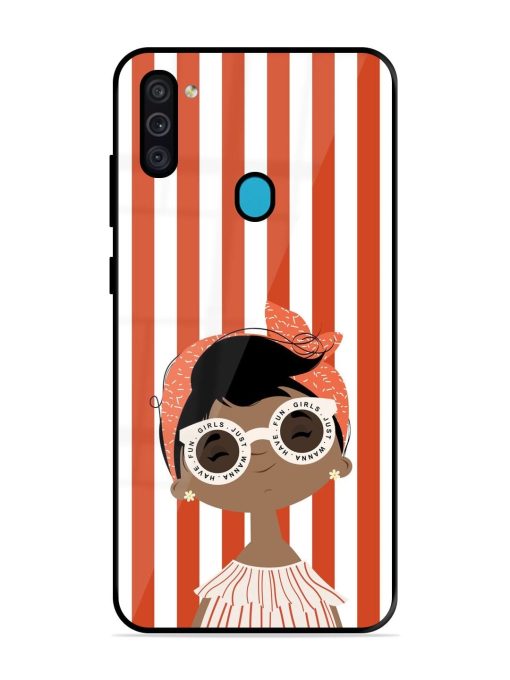 Girls Just Wanna Have Fun Glossy Soft Edge Case for Samsung Galaxy M11 Chachhi