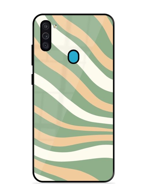 Wavy Pastel Paradise Glossy Soft Edge Case for Samsung Galaxy M11 Chachhi