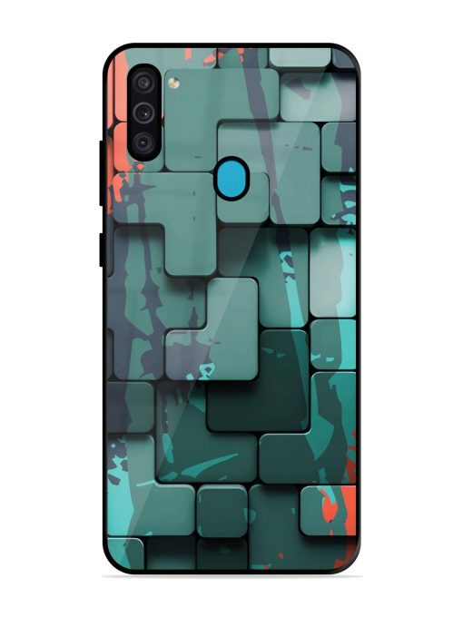 Abstract Geometric Mosaic Glossy Soft Edge Case for Samsung Galaxy M11 Chachhi