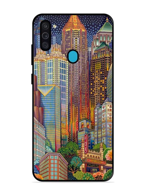 Neon Nightscape Glossy Soft Edge Case for Samsung Galaxy M11 Chachhi