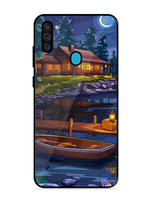 Moonlit Serenity Glossy Soft Edge Case for Samsung Galaxy M11 Chachhi