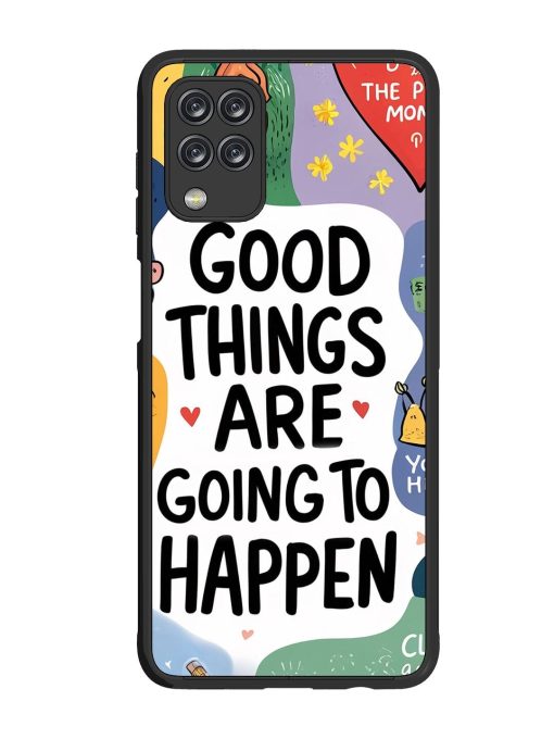 Uplifting Scribbles Glossy Soft Edge Case for Samsung Galaxy M12 Chachhi