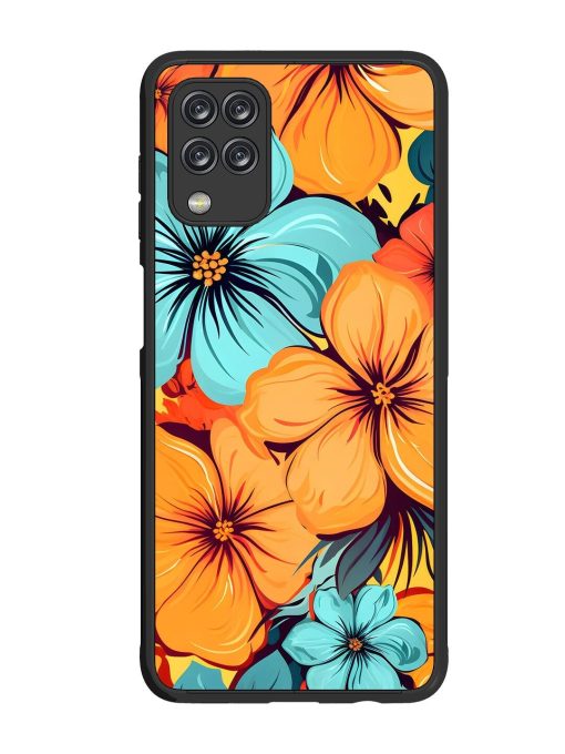 Tropical Bloom Glossy Soft Edge Case for Samsung Galaxy M12 Chachhi