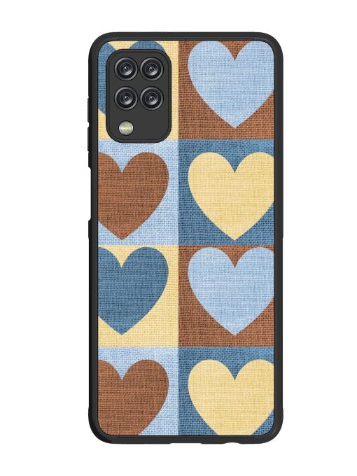 Hearts On Canvas Glossy Soft Edge Case for Samsung Galaxy M12 Chachhi