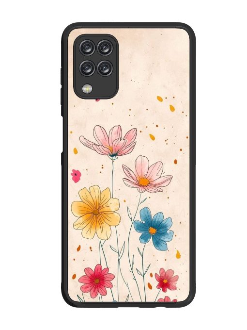 Delicate Bloom Glossy Soft Edge Case for Samsung Galaxy M12 Chachhi