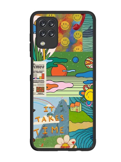 Groovy Vibes Glossy Soft Edge Case for Samsung Galaxy M12 Chachhi