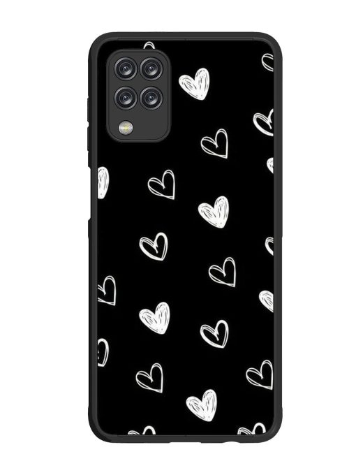 Scattered Hearts Glossy Soft Edge Case for Samsung Galaxy M12 Chachhi