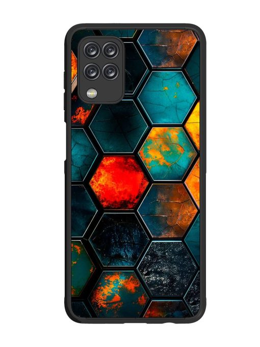 Hexagon Hive Glossy Soft Edge Case for Samsung Galaxy M12 Chachhi