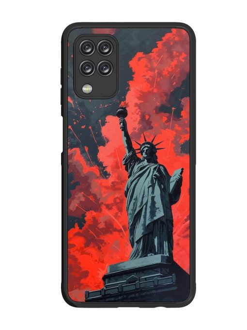 Lady Liberty'S Firework Finale Glossy Soft Edge Case for Samsung Galaxy M12 Chachhi