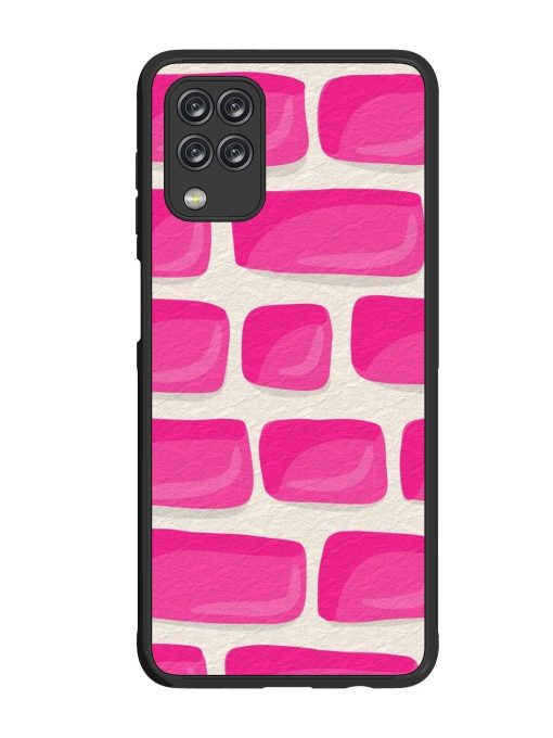 Pink Brick Wall Glossy Soft Edge Case for Samsung Galaxy M12 Chachhi