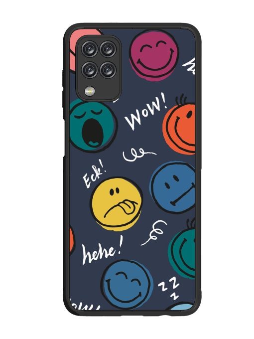 Emoticon Parade Glossy Soft Edge Case for Samsung Galaxy M12 Chachhi