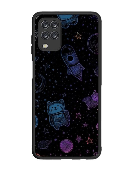 Cosmic Cat Chaos Glossy Soft Edge Case for Samsung Galaxy M12 Chachhi